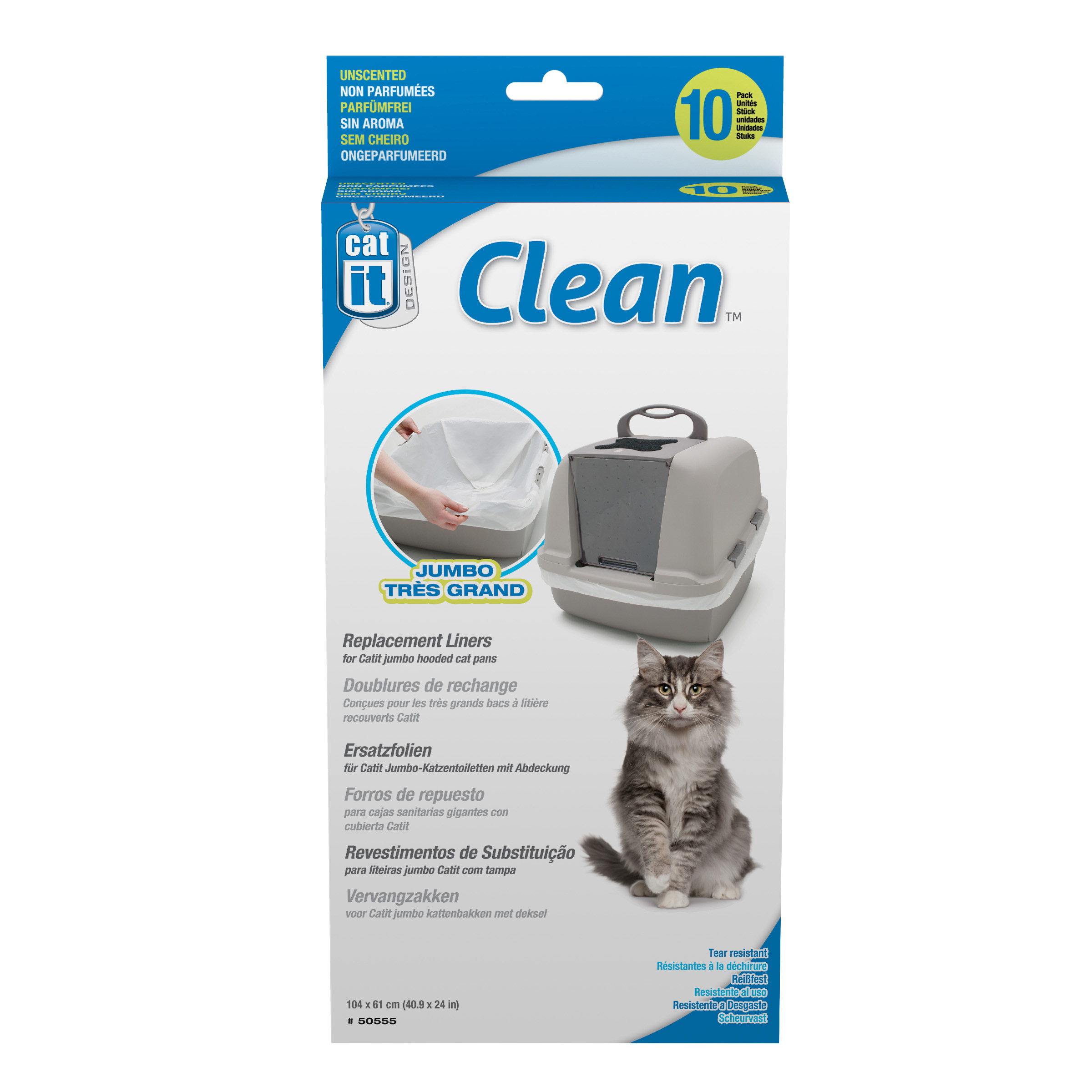 (10 Ct) Jumbo Catit Litter Box Liner