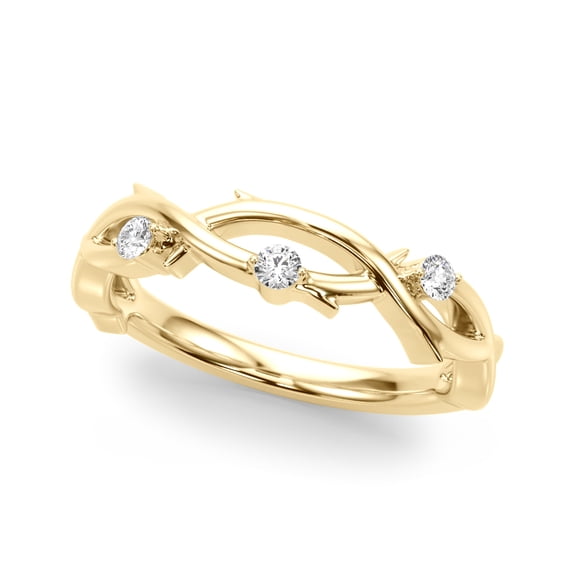 .10 Ct Round Diamond Twisted Shank Wedding Ring In 10K Solid Yellow Gold