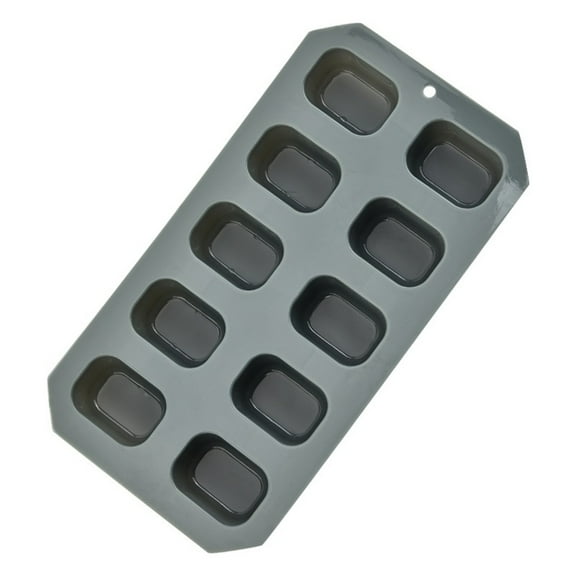 10-Cube Silicone Ice Tray - Leak-Proof, Fast Freezing - for Home/Bar, Easy Release, Dishwasher Safe