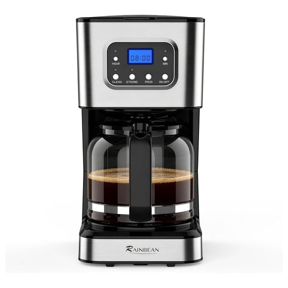 10-Cup Programmable Coffee Maker with LCD Display and 24-Hour Timer ...
