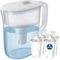 thumbnail image 1 of 10-Cup Water Filter Pitcher with Electronic Filter Change Reminder, Includes 5 Replacement Filters – Compatible with Brita, 1 of 10