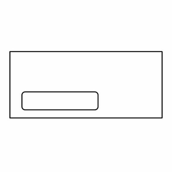 #10 Cut-Out Open Window Envelopes, 4-1/8" x 9-1/2", 24#, 100% Post-Consumer Recycled, White, Open Window (Box of 500)