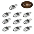 thumbnail image 1 of "10 D-Ring Tie-Down Anchors, 1/4"" Strong Steel D Rings for Loads on RV Campers, Trucks, Trailers, Boats, Vans; Heavy Duty D Ring TieDowns for Kayaks, Motorcycles, Deliveries, ATVs", 1 of 3