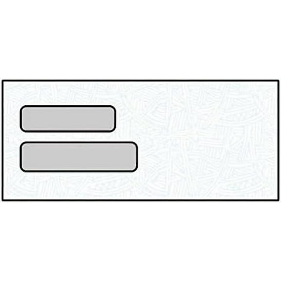 #10 DG-1 Double Poly Window Envelopes, 4-1/8" x 9-1/2", 24# White, BlueInside Tint (Box of 500)$$Office