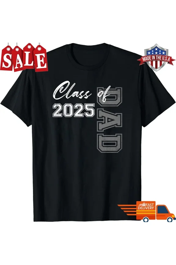 10 Dad Senior 2024 Proud Dad Of A Class Of 2024 Graduate Father T-Shirt Unisex S-5XL Hot Trending Shirt, Vintage Birthday Gift