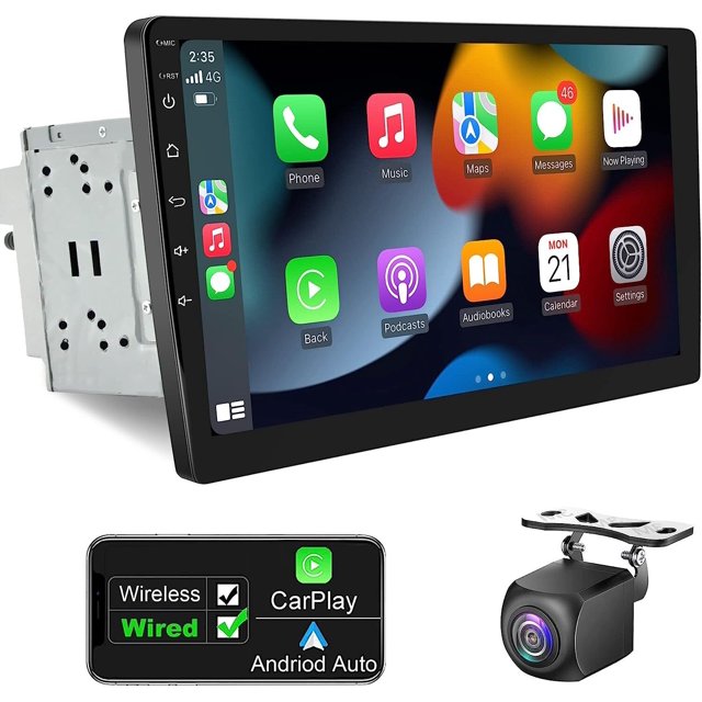 10" Dash Head Unit Fit Android 11 Apple Carplay Car Stereo Radio GPS Player