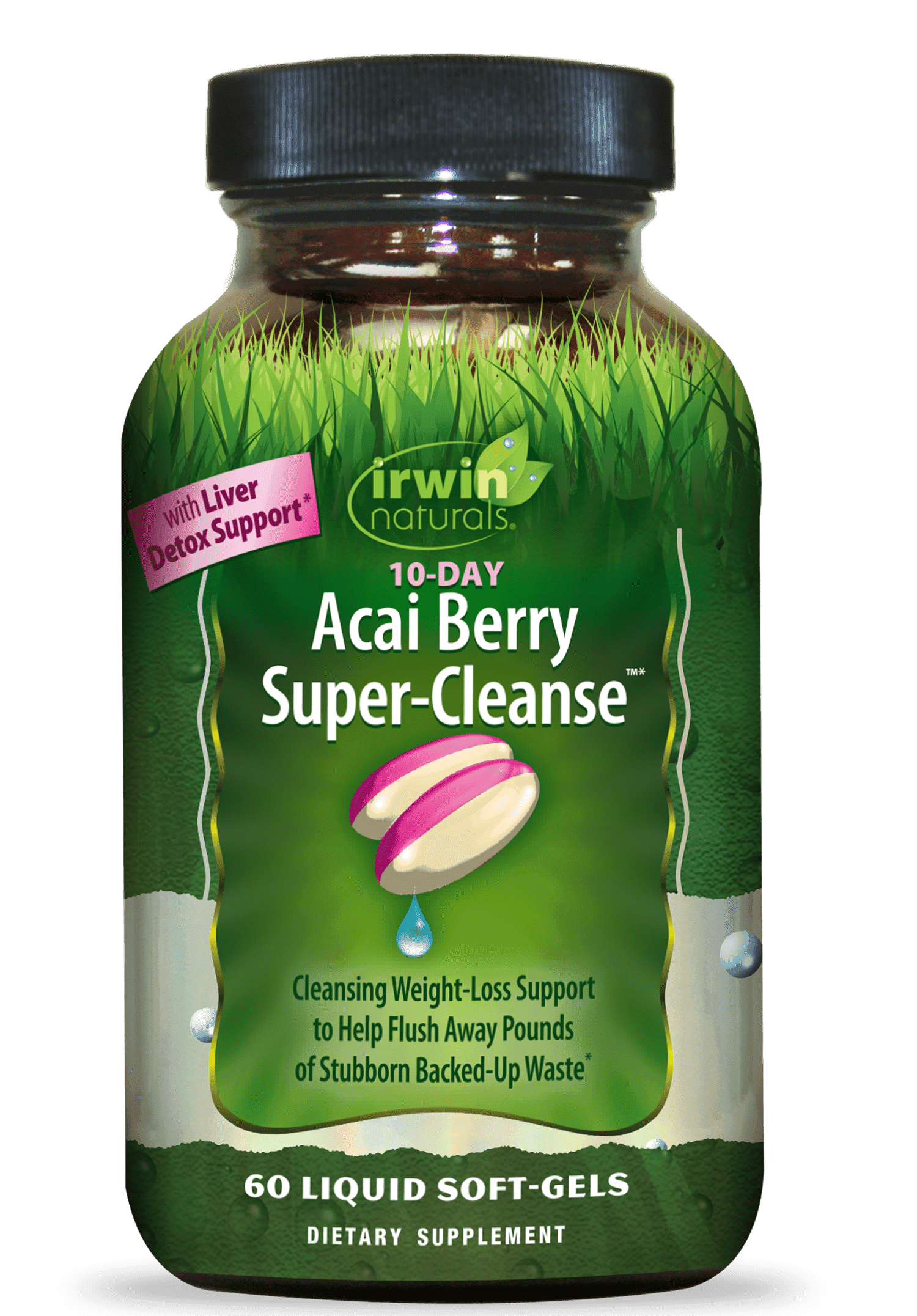 Irwin Naturals 10-Day Acai Berry Super-Cleanse - Weight Loss Support - Liver Detox - 60 Liquid Soft-Gels