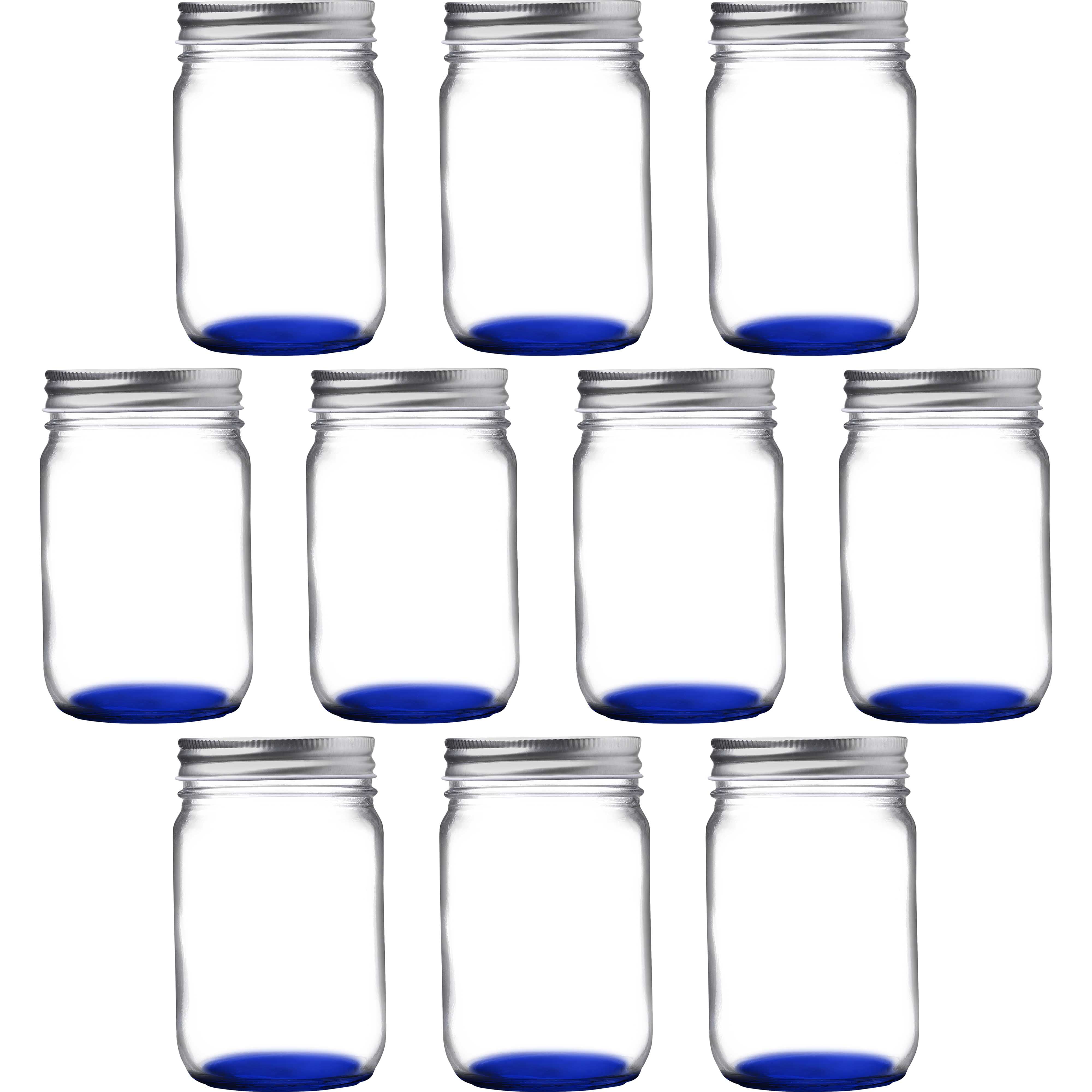 Decorating Mason Jars 12 oz. Set of 10, Bulk Pack - Glass Jars for  Overnight Oats, Candies, Fruits, Pickles, Spices, Beverages - Clear -  Walmart.com