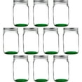 thumbnail image 1 of 10 Decorating Mason Jars Set, 12 oz. - Canning, Aluminum Lid - Green, 1 of 5