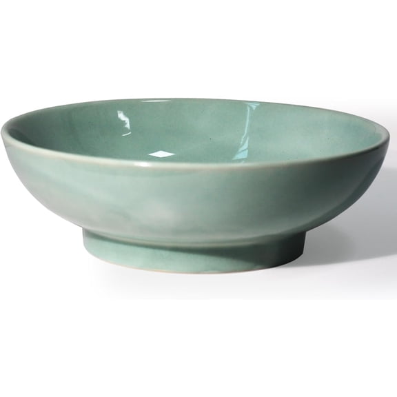 10" Decorative Bowl,Ceramic Fruit Bowl for Kitchen Counter,Coffee Table, Dining Room,Table Centerpiece Bowel,Entryway Key Holder & Jewelry Organizer (Jade green)