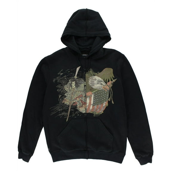 10 Deep Washinosenshi Hoodie Mens Active Hoodies Size S, Color: Black/Multicolored