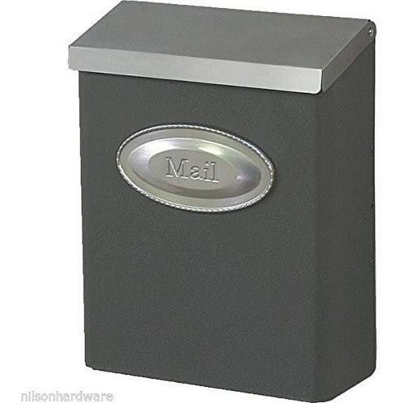 10-Designer Steel 9.625" W X 4.374" D X 12.5" H Vertical House Mailbox DVKPBZ00