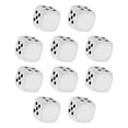 thumbnail image 1 of 10 Dice Shaped Stress Balls Pack - Square, Stress Reliever, Hand Therapy, Lightweight - White, 1 of 5