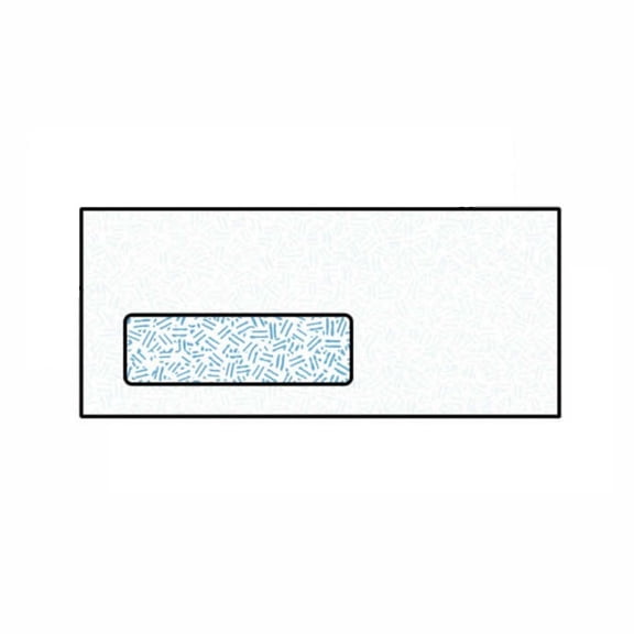 #10 Digi-Clear Window Envelopes, 4-1/8" x 9-1/2", 24#, Black Confetti Tint, White, Laser Compatible (Box of 500)