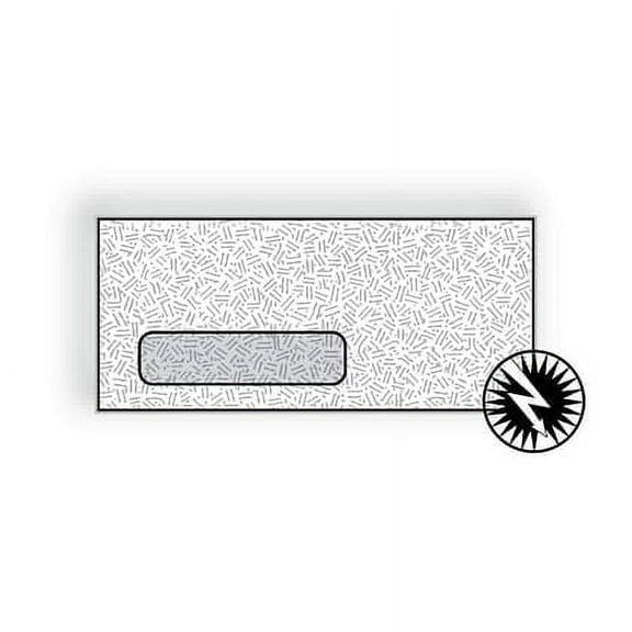 #10 Digi-Clear Window Envelopes, 4-1/8" x 9-1/2", 24#, Black Confetti Tint, White, Laser Compatible (Box of 500)