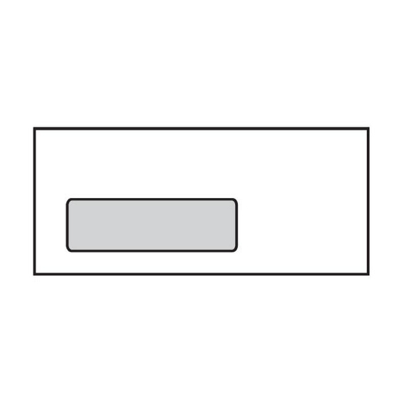 #10 Digi-Clear Window Envelopes, 4-1/8" x 9-1/2", 24#, H-Style Window, White, Laser Compatible (Box of 500)