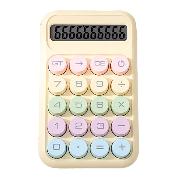 10 Digits Calculator with Big Button 15-Degree Tilt Design LCD Display Mechanical Switch Portable Aesthetic Calculator