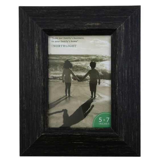 Northlight Picture Frame with Easel Stand - for 5" x 7" Photos - 10" - Brushed Black