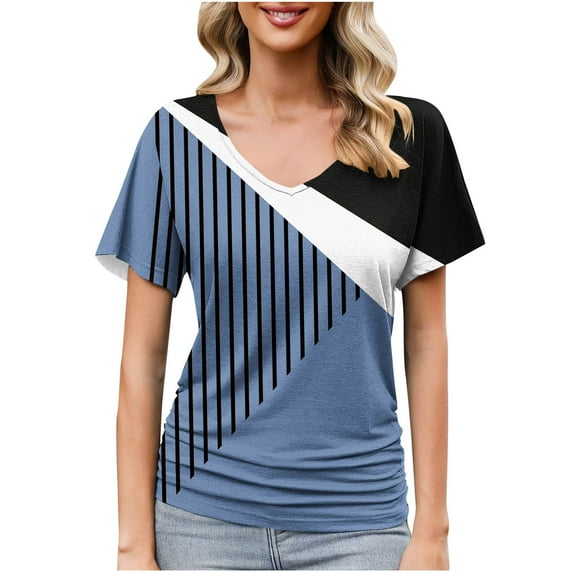 Under 10 Dollars Fitted Short Sleeve Tops for Women Tee Shirts Basic Womens Tshirt Womens Summer Tops 2025 Tshirts Women White Tshirts Shirts for Women