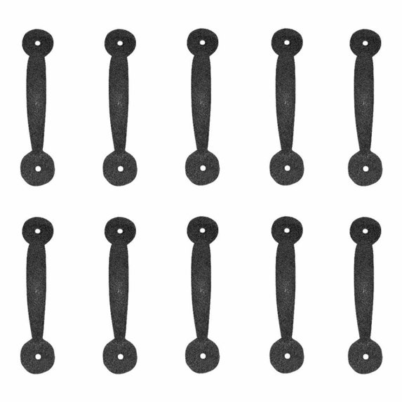10 Door or Drawer Pull Black Wrought Iron Bean 4 3/4" x 1" | Renovator's Supply