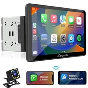 Carpuride 10 Double Din Car Stereo Radio Wireless Apple CarPlay Android Auto Backup Camera, GPS Navi
