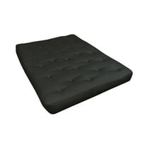 10" Double Foam & Cotton #612 Twin Black Duct Futon Mattress-Color:Black,Material:100% Cotton