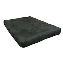 10" Double Foam & Cotton #612 Twin Black Microfiber Futon Mattress-Color:Black,Material:Polyester