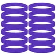 thumbnail image 1 of 10 Dozen Silicone Wristbands, Adult-size Rubber Bracelets, Great For Event-Purple, 1 of 6
