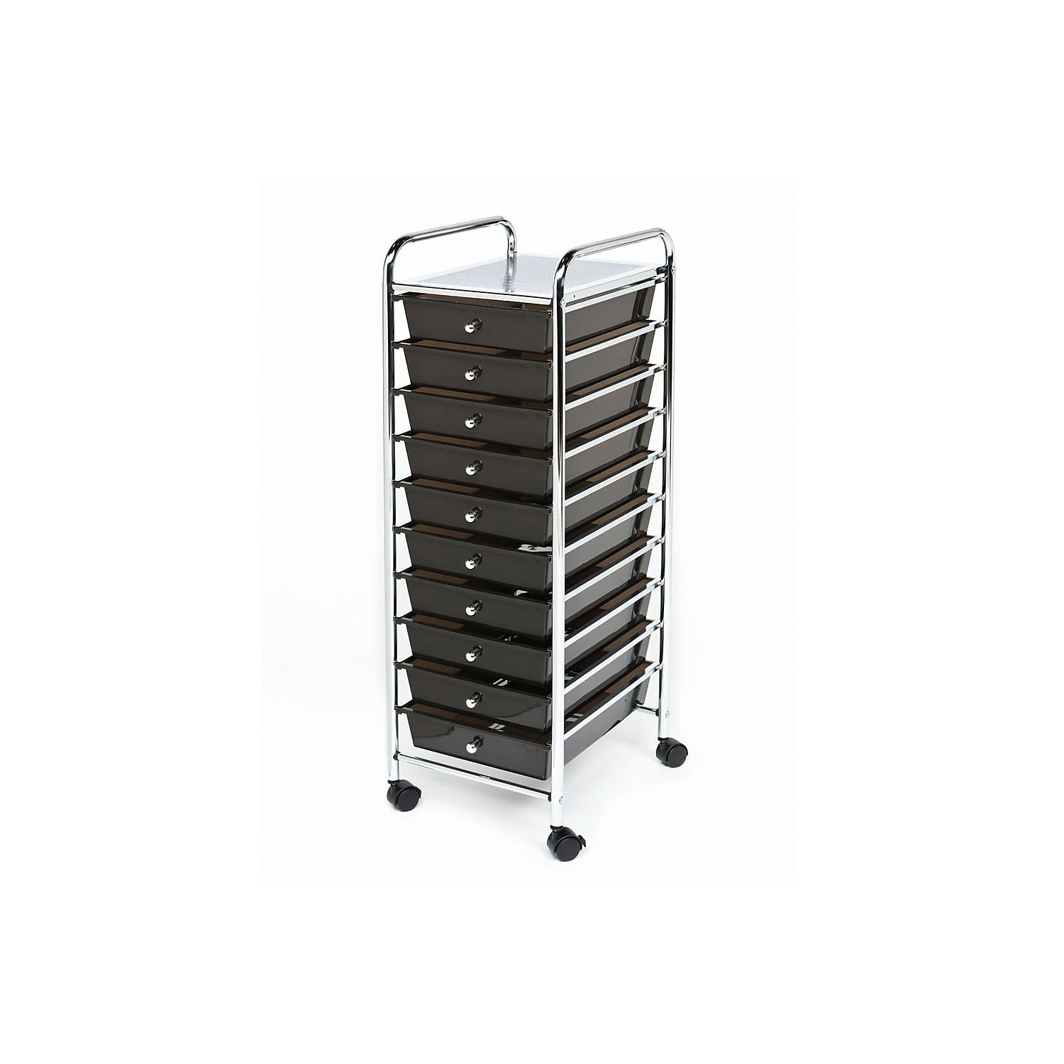 10-Drawer Organizer Cart, Black by Seville Classics