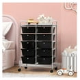 thumbnail image 1 of 10-Drawer Rolling Storage Cart - Metal Utility Cart with Wheels, Lockable, Removable Drawers - Organizer for Home, Office, Classroom, Beige & Gray, 1 of 9