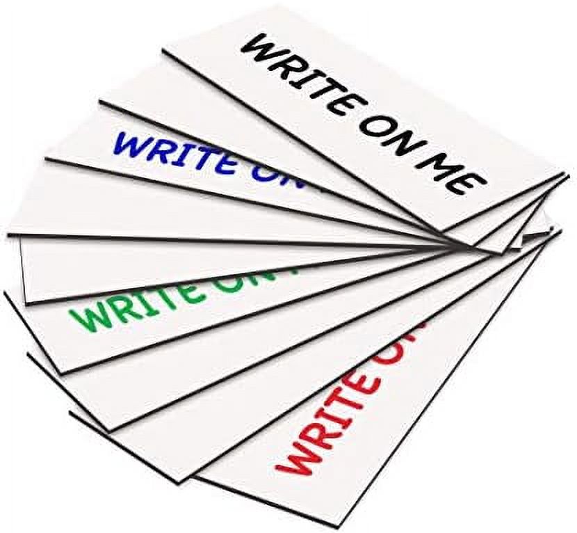 10 Dry Erase Shelf Label 1" x 5" White