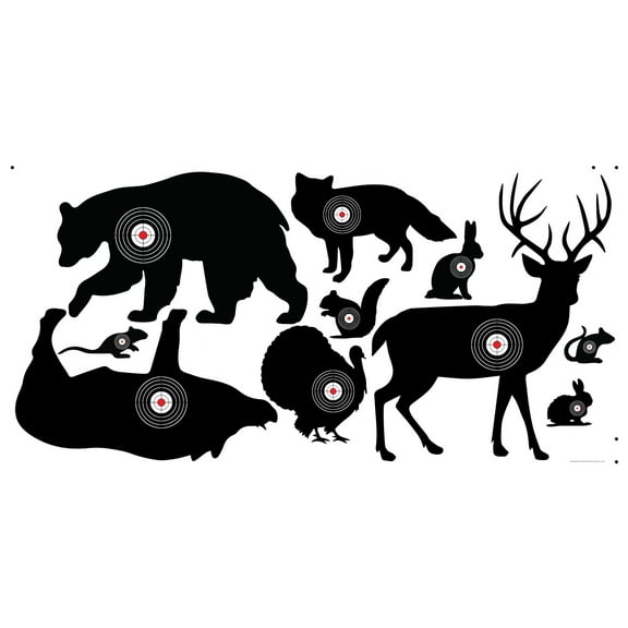 10 Durable Flat Plastic Animal Practice Targets