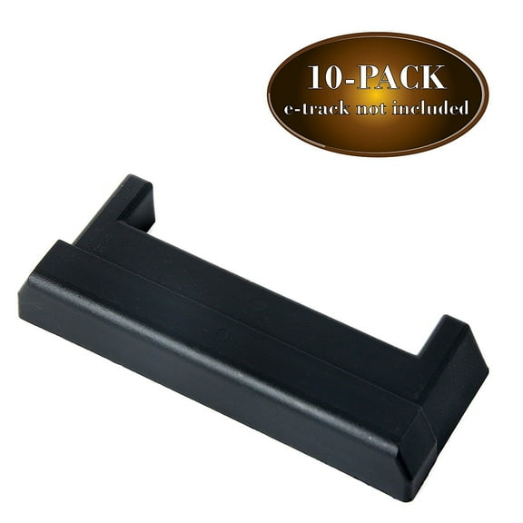 10 E Track Tie-Down Rail End Cover - Durable Black Plastic End Protector Cap for Horizontal E Track Tie-Down Rails in Enclosed/Utility Trailers, Cargo Vans, Pickup Trucks, DC Cargo Mall