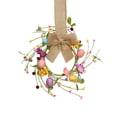 thumbnail image 1 of 10" Easter Spring Door Wreath with Linen Bow Artificial Wreath Decorative Wreath Wreaths For Front Door Small Holiday Wreath Door Hanging Wreath Front Door Wreath Outdoor Wreath, 1 of 8