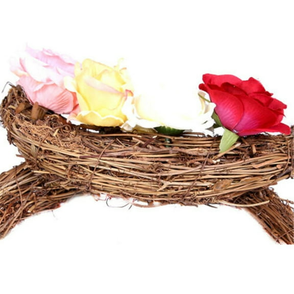 10"Easter Wreath For Front Door Easter Moon Wreath Wooden Handmade Easter Decoration Bare Wreath Spring Easter Forsythia Door Basket Home Decor Easter Decorations