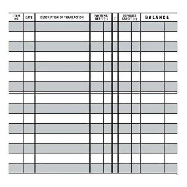 10 Easy To Read Checkbook Transaction Register Large Print Check Book