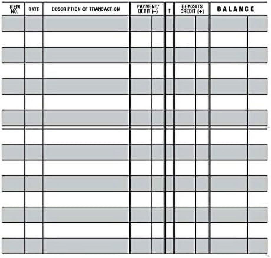 10 Easy To Read Checkbook Transaction Register Large Print Check Book ...