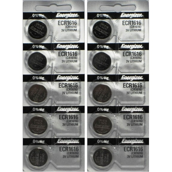 10 Energizer CR1616 Lithium Batteries