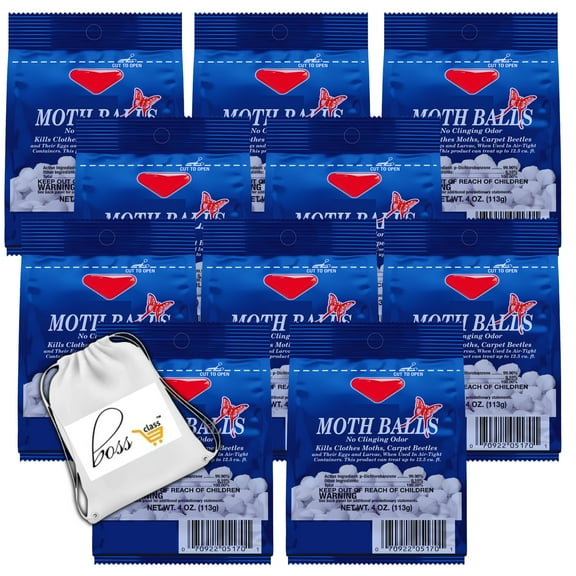 (10) Enoz M0thBalls, 4oz Bags Cabinet Closet M0th Repellent No Clinging Odor Effective Against Clothes Moths Carpet Beetles Eggs Larvae Long-Lasting Protection for Garments and Fabrics