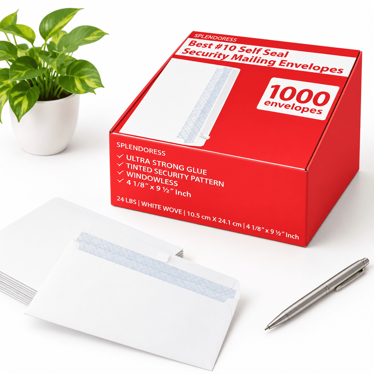 Sielded Envelope #10 Envelopes Letter Size Sseal | 1 000 Business Mailing Security Peel ...