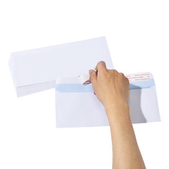 #10 Envelopes Security Self Seal, 50 Count No Window Mailing Envelopes, Envelope Letter Size 4 x 9", White Business Envelope for Confirmation Letters, Bills, Legal and Office use