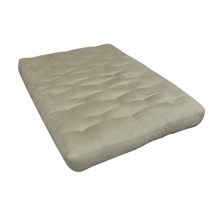 10" EuroCoil #108 Full Tan Microfiber Futon Mattress-Color:Tan Microfiber,Material:Cotton,Quantity:1