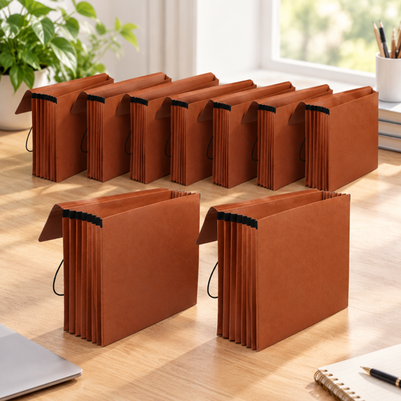 10 Expanding File Wallet With Flap Letter Size 8 Slots