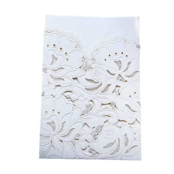 10 Exquisite Hollow Laser-Cut Greeting Cards with Envelopes - Perfect for Weddings, Birthdays, and Special Occasions