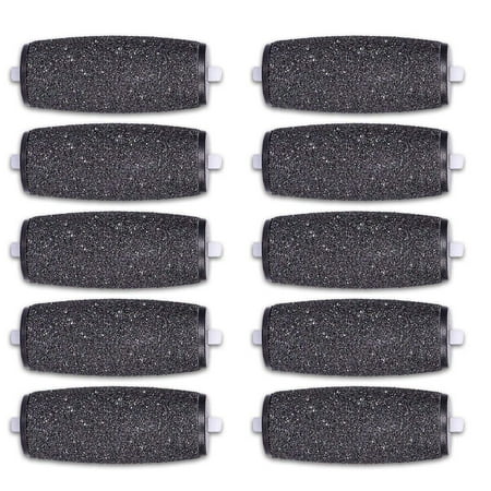 10 Extra Coarse Replacement Roller Refill Heads Compatible with Amope Perfect Electronic Foot File with Diamond Crystals