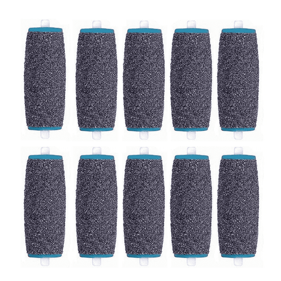 10 Extra Coarse Replacement Roller Refill Heads Compatible with Perfect Electronic Foot File with Diamond Crystals