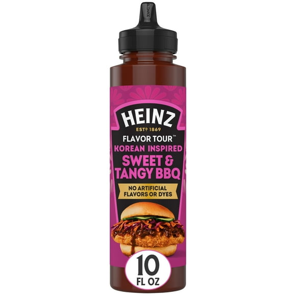 Heinz Flavor Tour Korean Inspired Sweet & Tangy BBQ Sauce, 10 fl oz Bottle