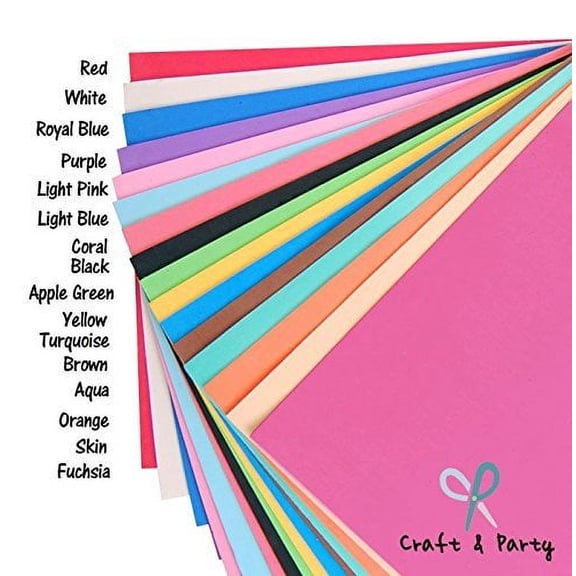 10 FOAMY SHEETS 12" X 18" (Goma Eva Sheets) For Fofuchas Doll (Red)