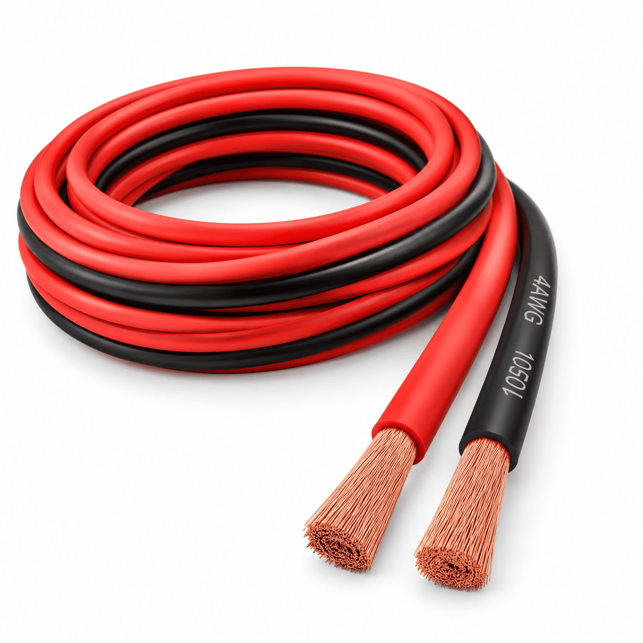 10 FT 4 AWG Oxygen Free Copper Electrical Wire for Solar, Automotive ...