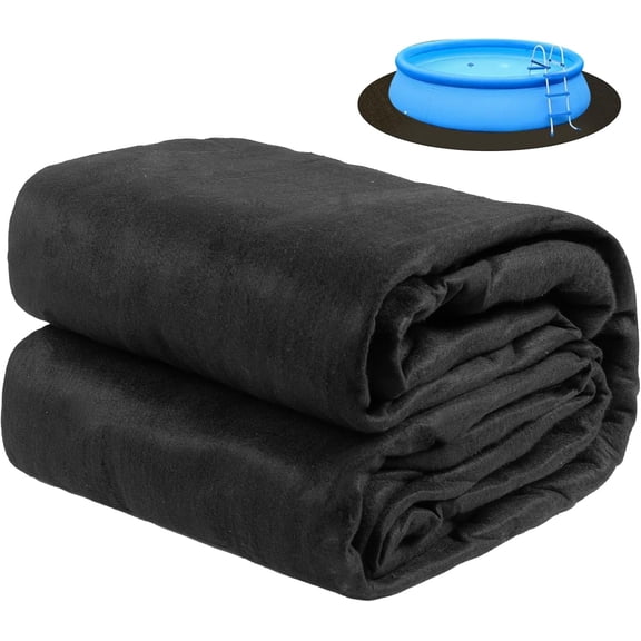 10 FT Round Pool Liner Pad 350G/M² Thicker for Above Ground Pool, Gorilla Pad, Ground Pool Liner, Durable Geotextile Material, Liner Pads for Puncture Resistent, Extend Liner's Life, Black